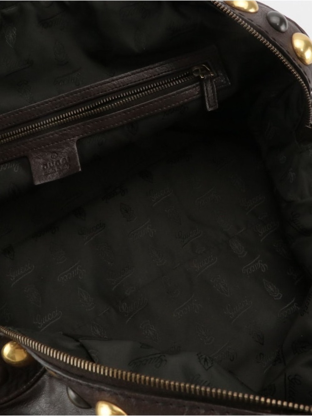 vintage large Gucci F/W 2008 Calfskin Leather Babouska Satchel Bag Y2k - Picture 4 of 8